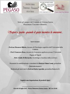 30 luglio 2015 - Incontro-dibattito: "Sapori e psi...